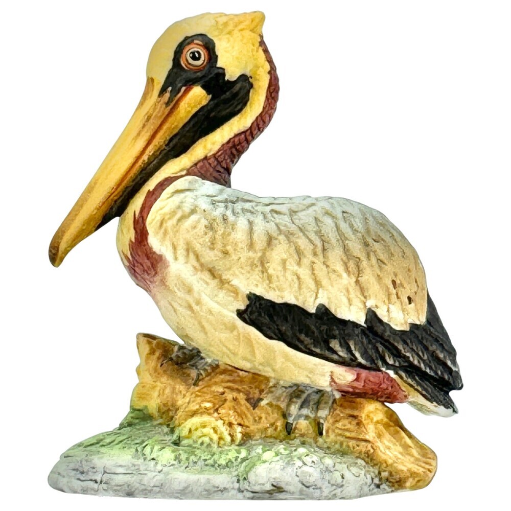 Pelican Figurine 04006 Hand Painted Gel Z Lefton Taiwan 2.75" 1983 Vintage